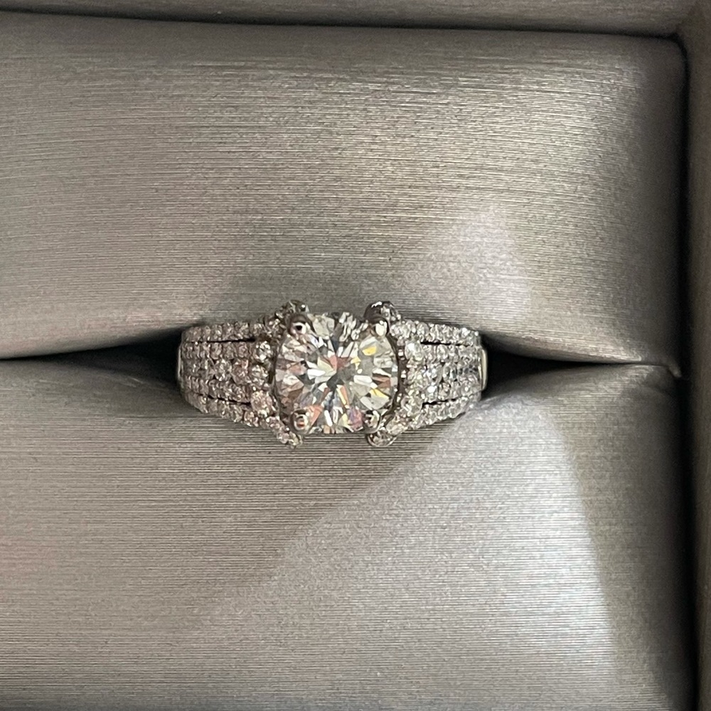 1.55 Ct CENTER! 2.55 Ctw Diamond Engagement Ring